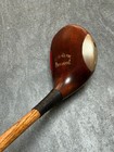 Vintage Restored Burke Burrkey Classic Burrwood Fancy Face Hickory Shaft Driver