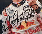      Max Verstappen  -  Red Bull honda  -  Signed  -  F1       6x4 Photo