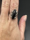 Vintage Black Onyx 925 Sterling Silver Ring Size 9 Signed Fdl Mexico Acid Tested