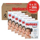 Diapers Size 4 Snug   Dry 186 Count 6 Pack Huggies 22-37 Baby Packs Disposable