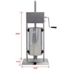 Stainless Steel Sausage Stuffer 22lb 10l Meat Filler With 4 Stuffing Tubes