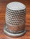 2 Pc  Sterling Silver Thimbles Simons Brothers Size 7   8 -8 86 Grams Antique