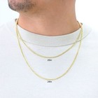 14k Yellow Gold 2mm Venetian Round Box Chain Link Necklace Mens Women 16 - 30 