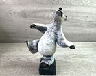 2003 Worldwide Rick J  Rowley Resin Figurine Of Polar Bear On One Foot 5 5 