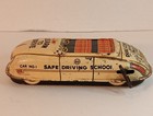 Vtg  1950 s Marx Learn To Drive Wind-up Tin Litho Toy Works Great 
