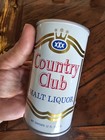 Mint Country Club Malt Liquor 12 Oz Straight Steel Beer Can Vintage Rare