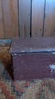 Antique Early Primitive Wood Tool Storage Box Old Red Paint 12 5 