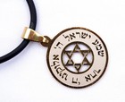 Pendant cord Jewish Prayer Shema Israel   Star Of David Judaica Stainless Gold