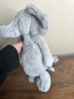 Jellycat London Bashful Elephant Medium Gray Plush Toy Stuffed Gray  12in