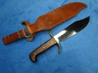Original Vintage Us Western W49 Bowie Knife And Sheath Made In 1981 Excellent