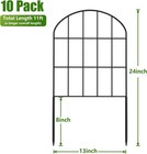 10 Pack Garden Fence Panels Decor Metal Wire Garden Fence Border Animal Barrier