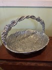 Vintage Arthur Court 1990    grape    Pattern Hollowware Handled Basket Bowl
