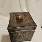 Baseball Card Brown Signed Pottery Canister W Lid Homemade 7x5 25x5in Heavy