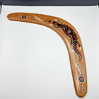 Australian Wooden Boomerang Hand Painted Lizard Goanna Throwing Instructions 