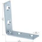 Rok Hardware 16 Gauge L Shaped Steel Angle Bracket  Corner Brace 2   Height zinc