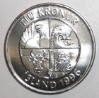 1996 Iceland 10 Kronur Coin Capelins Fish Animal Europe Wildlife