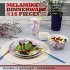 Melamine Dinnerware Set For 4-16 Pcs camping Dishes Set With Dinner Plates salad