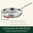 Cuisinart 8-inch Open Skillet  Stainless Steel Skillet With Lid  Large Kitchen P