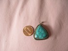 Southwest Style Sterling Silver Turquoise Pendant Marked
