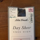 Nice Touch Day Sheer All Nylon Leg Reinforced  2-pair Knee High Off Black Size A