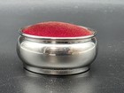 Vintage Art Deco Style Sterling Silver Pin Cushion uk db birmingham 1985