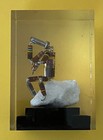 Vintage 1960s Ibm The Thinker Resistor Man Lucite Paperweight  near Mint  Tech 