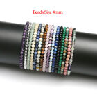 4 8mm Genuine Mixed Natural Gemstone Round Beads Stretchy Bracelet Healing Reiki