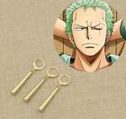 One Piece Pirate Roronoa Zoro Anime Cosplay 3 Clip-on Earrings 2  Us Seller