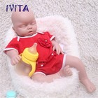 20   Ivita Eyes Closed Silicone Reborn Doll Handmade Baby Girl Mouth Open
