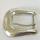 Sterling Silver Engraved Floral Western 1  Ranger Belt Buckle 24 7grams  st15 