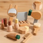 Beauty Salon Play Set With Mirror Young Child Pretend Makeup Kit Open-ended