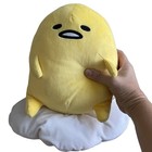 Gudetama The Lazy Egg Plush Toy Sanrio 11    Sitting On Egg White Pillow Yellow