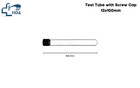 Hda Glass Test Tubes 13 X 100 With Screw Cap  pack Of 100  