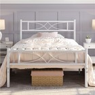 Twin full queen Bed Frame Platform With Curved Design Headboard Home Furniture