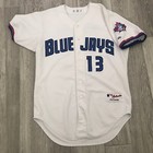 2000 Game Worn Majestic Peter Munro Toronto Blue Jays Home Baseball Jersey Sz 46