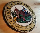 West Virginia State Seal 3d Routed Wood Patch Plaque Sign Custom 