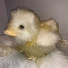 Dan Dee Collectors Choice Sparkly Fuzzy Yellow Duck Chick Plush Stuffed Animal