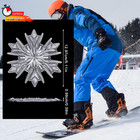 Snowboard Stomp Pad  3d Clear Snowflake Stomp Pad Snowboard Grip Pad For Snowboa