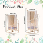 2pcs Metal Candle Holder Glass Pillar Candle Holders Tea Light Candleholders