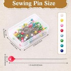 3200 Pieces Sewing Pins Bulk Fabric Quilting Straight Pin Colored 1 5 Pearlized