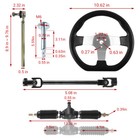 Go Kart Steering Wheel Shaft Assembly Tie Rod Gear Rack Pinion Atv Buggy Quad