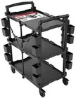 Portable Hyper Stack Collapsible Utility Cart Foldable Service Tool Cart Black