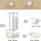 Porcelain Espresso Mug  Stackable Cappuccino Cups