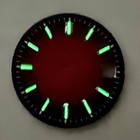 29mm Black Red Multicolor Watch Dial Hand Set Lume Fit Nh35 Nh36 Dive Men Watch