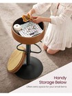 360   Swivel Bar Stool Height Adjustable Storage Mid-century Modern