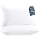  Hotel Bed Pillows Queen Size Set Of 2  Luxury Flat medium Support Pillows For 