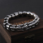 Viking Ouroboros Vintage Punk Bracelet For Men Stainless Steel Fashion Jewelry H