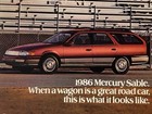 1986 Mercury Sable Station Wagon Print Ad Great Road Car