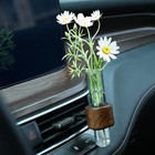 Propagation Vase Vent Clip  Car Plant Flower Holder With Glass Tube