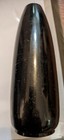 Vintage Japanese Metal Vase Etching Design Mountains  Pagoda 7  Tall